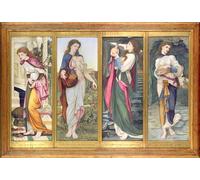 ZHAOSHAN Famoso Cuadro Pared Vintage Clásicas Poster Le fatiche di Psiche di John Roddam Spencer Stanhope para Decoración de Paredes 60x90cm
