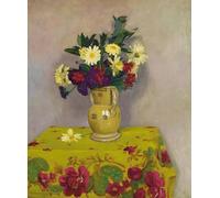 ZHAOSHAN Famoso Cuadro Pared Vintage Clásicas Poster Margherite gialle e fiori vari di Felix Edouard Vallotton para Decoración de Paredes 60x90cm