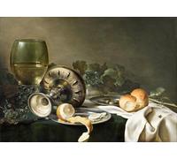 ZHAOSHAN Famoso Cuadro Pared Vintage Clásicas Poster Nature Morte Still Life di Willem Claesz Heda para Decoración de dormitorio 60x90cm