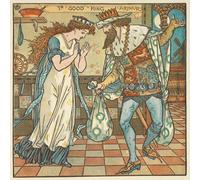 ZHAOSHAN Famoso Cuadro Pared Vintage Clásicas Poster Re Artù e la sua regina con un sacco di ingredienti per fare un budino di prugne di Walter Crane para Decoración de Paredes 60x90cm