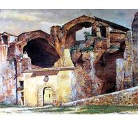 ZHAOSHAN Famoso Cuadro Pared Vintage Clásicas Poster Rovine di Termini In By Bazzani para la Decoración del Hogar de la Oficina 60x90cm