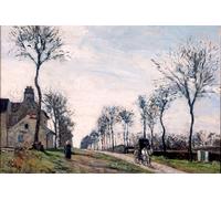 ZHAOSHAN Famoso Cuadro Pared Vintage Clásicas Poster Strada per Marly di Camille Jacob Pissarro para la Decoración del Hogar de la Oficina 60x90cm