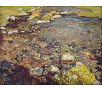 ZHAOSHAN Famoso Cuadro Pared Vintage Clásicas Poster Stream in Val D'aosta di John Singer Sargent para Decoración de Paredes 60x90cm