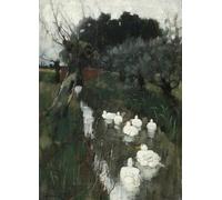 ZHAOSHAN Famoso Cuadro Pared Vintage Clásicas Poster un torrente del Lincolnshire di Crawhall para Decoración de Paredes 60x90cm