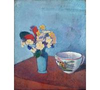 ZHAOSHAN Famoso Cuadro Pared Vintage Clásicas Poster Vaso con fiori e coppa di Emile Bernard para Decoración de dormitorio 60x90cm