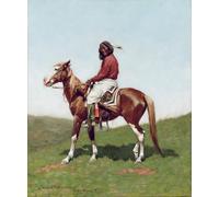 ZHAOSHAN Pinturas Famosas Impresión Póster Arte de Graffiti Comanche Brave Fort Reno di Frederic Remington para Decoración de Paredes 60x90cm