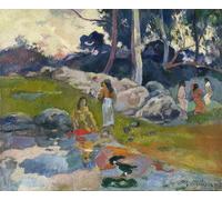 ZHAOSHAN Pinturas Famosas Impresión Póster Arte de Graffiti Donne sulle rive del fiume di Paul Gauguin para la Decoración del Hogar de la Oficina 60x90cm