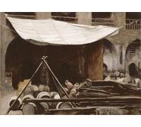 ZHAOSHAN Pinturas Famosas Impresión Póster Arte de Graffiti i souk nel cuore del Cairo di Jean Leon Gerome para la Decoración del Hogar de la Oficina 60x90cm