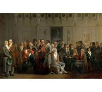 ZHAOSHAN Pinturas Famosas Impresión Póster Arte de Graffiti Incontro di artisti nell'atelier di Isabey di Louis Leopold Boilly para Decoración de dormitorio 60x90cm