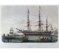 ZHAOSHAN Pinturas Famosas Impresión Póster Arte de Graffiti l'astrolabio e Zelee in visita all'isola di Nuku Hiva nelle Isole Marchesi francesi di Louis Le Breton para Decoración de Paredes 60x90cm