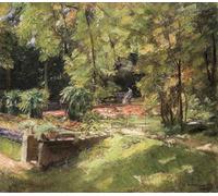 ZHAOSHAN Pinturas Famosas Impresión Póster Arte de Graffiti le terrazze fiorite nel sud-ovest di Wannseegarten di Max Liebermann para la Decoración del Hogar de la Oficina 60x90cm