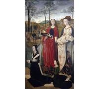 ZHAOSHAN Pinturas Famosas Impresión Póster Arte de Graffiti Pala Portinari l'Adorazione dei pastori di Van Der Goes para Decoración de dormitorio 60x90cm