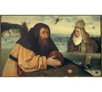 ZHAOSHAN Pinturas Famosas Impresión Póster Arte de Graffiti Particolare della mano sinistra Dalla tentazione di San di Hieronymus Boske para la Decoración del Hogar de la Oficina 60x90cm
