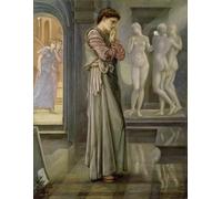 ZHAOSHAN Pinturas Famosas Impresión Póster Arte de Graffiti Pigmalione e l'immagine che il cuore desidera di Edward Burne Jones para Decoración de dormitorio 60x90cm