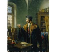 ZHAOSHAN Pinturas Famosas Pintura Imagen Pintura Lienzo Mural Faust la mattina di Pasqua di Johann Peter Krafft para Decoración de dormitorio 60x90cm
