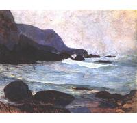 ZHAOSHAN Pinturas Famosas Pintura Imagen Pintura Lienzo Mural il A Bellangenay di Paul Gauguin para la Decoración del Hogar de la Oficina 60x90cm
