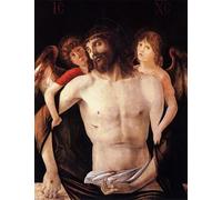 ZHAOSHAN Pinturas Famosas Pintura Imagen Pintura Lienzo Mural il Cristo morto sorretto da due angeli Bellini para la Decoración del Hogar de la Oficina 60x90cm