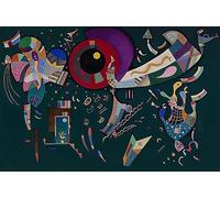 ZHAOSHAN Pinturas Famosas Pintura Imagen Pintura Lienzo Mural Il del cerchio di Vasilij Kandinskij para Decoración de Paredes 60x90cm