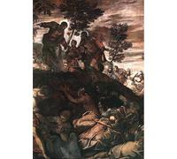 ZHAOSHAN Pinturas Famosas Pintura Imagen Pintura Lienzo Mural il Miracolo dei pani e dei pesci di Jacopo Robusti Tintoretto para Decoración de dormitorio 60x90cm