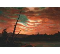 ZHAOSHAN Pinturas Famosas Pintura Imagen Pintura Lienzo Mural Il nostro nel cielo di Frederic Edwin Church para la Decoración del Hogar de la Oficina 60x90cm