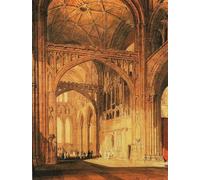 ZHAOSHAN Pinturas Famosas Pintura Imagen Pintura Lienzo Mural Interno della cattedrale di Salisbury di Mallord William Turner para Decoración de Paredes 60x90cm