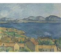 ZHAOSHAN Pinturas Famosas Pintura Imagen Pintura Lienzo Mural la baia di Marsiglia vista da L'estaque di Paul Cézanne para Decoración de Paredes 60x90cm