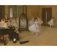 ZHAOSHAN Pinturas Famosas Pintura Imagen Pintura Lienzo Mural La lezione di ballo di Edgar Degas para Decoración de dormitorio 60x90cm