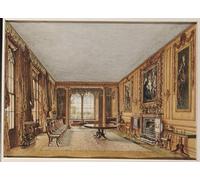 ZHAOSHAN Pinturas Famosas Pintura Imagen Pintura Lienzo Mural la sala da pranzo invernale del conte di Essex a Cassiobury di William Henry Hunt para Decoración de dormitorio 60x90cm