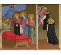 ZHAOSHAN Pinturas Famosas Pintura Imagen Pintura Lienzo Mural la Visione dell'abito domenicano del Beato Angelico para la Decoración del Hogar de la Oficina 60x90cm