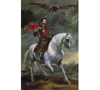 ZHAOSHAN Pinturas Famosas Pintura Imagen Pintura Lienzo Mural L'imperatore Carlo V a cavallo di Van Dyck para la Decoración del Hogar de la Oficina 60x90cm
