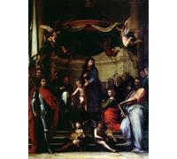ZHAOSHAN Pinturas Famosas Pintura Imagen Pintura Lienzo Mural lo Sposalizio mistico di Santa Caterina di Fra Bartolommeo para la Decoración del Hogar de la Oficina 60x90cm