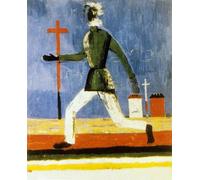 ZHAOSHAN Pinturas Famosas Pintura Imagen Pintura Lienzo Mural L'uomo che corre di Kazimir Severinovich Malevich para Decoración de Paredes 60x90cm