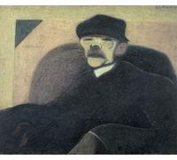 ZHAOSHAN Pinturas Famosas Pintura Imagen Pintura Lienzo Mural L'uomo dall'orecchio rosso Ritratto di Gor'kij di Leon Spilliaert para la Decoración del Hogar de la Oficina 60x90cm