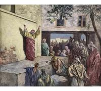 ZHAOSHAN Pinturas Famosas Pintura Imagen Pintura Lienzo Mural Michea il profeta moreshita che predica agli israeliti di Gustave Dore para Decoración de dormitorio 60x90cm
