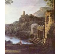 ZHAOSHAN Pinturas Famosas Pintura Imagen Pintura Lienzo Mural Paesaggio con la ninfa Egeria e il re Numa di Claude Lorrain para Decoración de Paredes 60x90cm