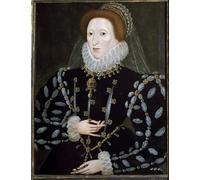 ZHAOSHAN Pinturas Famosas Pintura Imagen Pintura Lienzo Mural Ritratto della regina Elisabetta di Nicholas Hilliard para Decoración de dormitorio 60x90cm