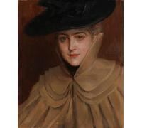 ZHAOSHAN Pinturas Famosas Pintura Imagen Pintura Lienzo Mural Ritratto di una giovane donna di Albert Edelfelt para Decoración de Paredes 60x90cm