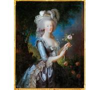 ZHAOSHAN Pinturas Famosas Pintura Imagen Pintura Lienzo Mural Rosa Ritratto di Maria Antonietta di Lorena Asburgo di Elisabeth Louise Vigee Lebrun para la Decoración del Hogar de la Oficina 60x90cm