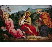 ZHAOSHAN Pinturas Famosas Pintura Imagen Pintura Lienzo Mural Sacra Famiglia e San Battista di David Teniers il Giovane para la Decoración del Hogar de la Oficina 60x90cm