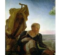 ZHAOSHAN Pinturas Famosas Pintura Imagen Pintura Lienzo Mural San Giuseppe Dal riposo durante la fuga in Egitto di Philipp Otto Runge para Decoración de Paredes 60x90cm