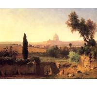 ZHAOSHAN Pinturas Famosas Pintura Imagen Pintura Lienzo Mural San Pietro di George Inness para la Decoración del Hogar de la Oficina 60x90cm