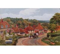 ZHAOSHAN Pinturas Famosas Pintura Imagen Pintura Lienzo Mural Town Hill Lamberhurst di Alfred Robert Quinton para Decoración de Paredes 60x90cm
