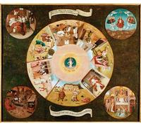 ZHAOSHAN Pinturas Famosas Pintura Imagen Pintura Lienzo Mural Trittico del Giudizio Universale Giusto. di Hieronymus Boske para Decoración de Paredes 60x90cm