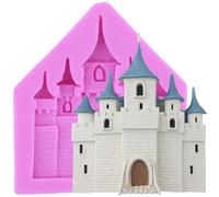 ZHAOSHIMOLD Castle - Molde de silicona para fondant de Cenicienta, cuentos de hadas, decoración de pasteles, decoración de cupcakes, azúcar, chocolate, caramelos, arcilla polimérica, pasta de goma