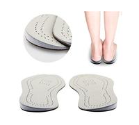 ZHAOSHUXIAN 2 Pares de Plantillas ortopédicas de Cuero, cuñas Laterales para talón, Inserciones para Zapatos, Cojines para Zapatos de talón para pronación, supinación, piernas arqueadas O/X