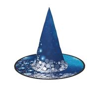 ZHAOUR 1 sombrero de Halloween - Azul Navidad copo de nieve impresión brujas decoración fiesta cosplay juego de rol, carnaval, disfraces suministros de mascarada