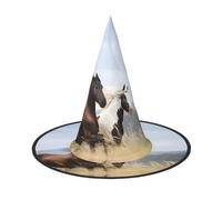 ZHAOUR 1 sombrero de Halloween - Caballos corriendo arte impreso brujas decoración fiesta, cosplay, juego de rol, carnaval, disfraces de disfraces