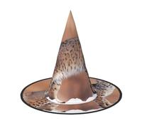 ZHAOUR 1 sombrero de Halloween - Canada Lynx Print Witches Decor Party, Cosplay Role Play, Carnaval, suministros de mascarada