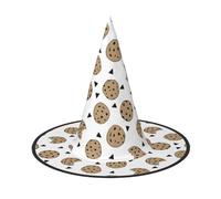 ZHAOUR 1 sombrero de Halloween - Galletas de comida con chispas de chocolate, galletas, decoración de brujas, fiesta, cosplay, juego de rol, carnaval, disfraces de disfraces
