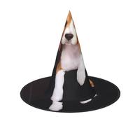 ZHAOUR 1 sombrero de Halloween - Ovely Pet Dog Beagle Print Witches Decor Party, Cosplay Role Play Carnival, Dress Up Masquerade Supplies